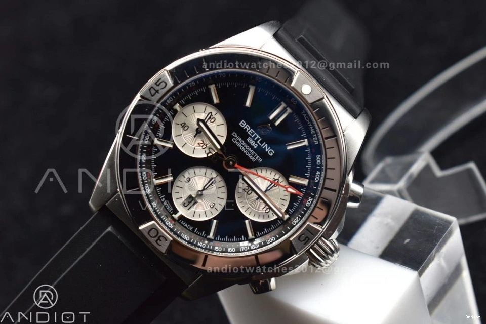 LE B01 43mm L-Black A7750 Version BLS Wht SS 1:1 Chrono Best Navitimer 0326